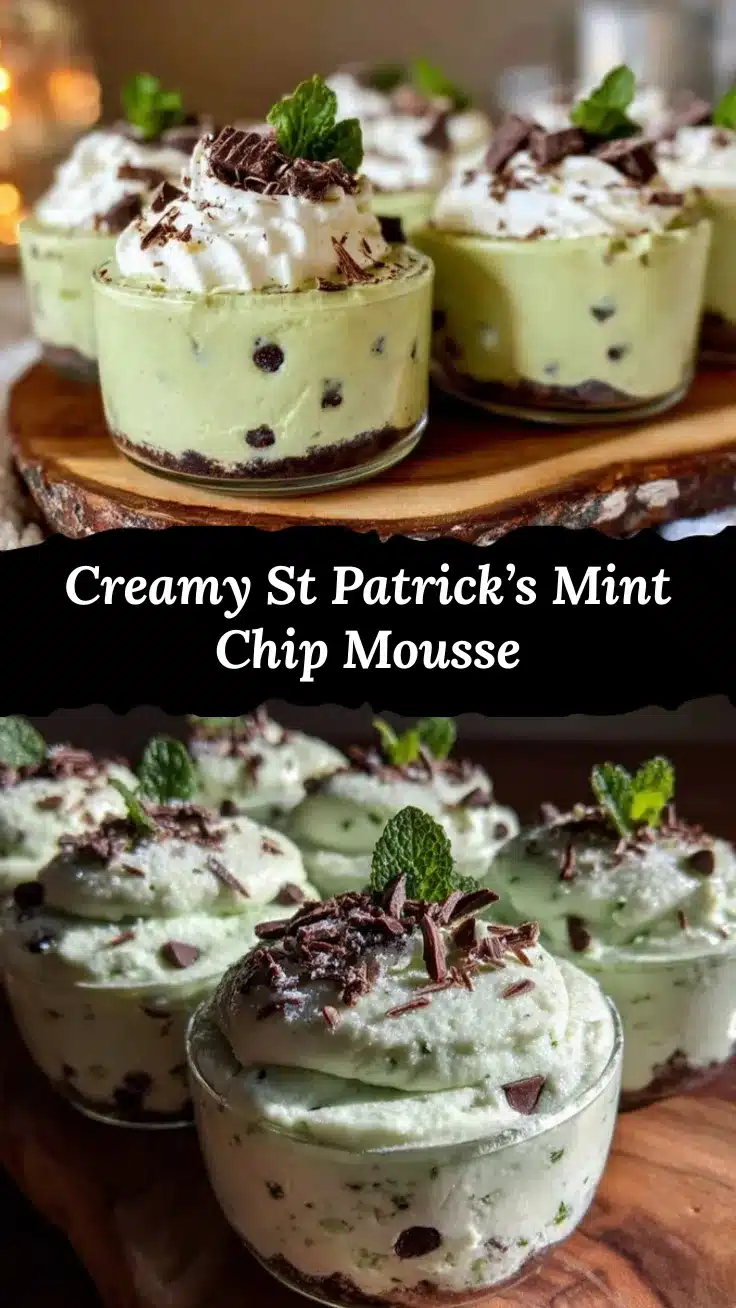 St. Patrick’s Mint Chip Mousse Cups recipe