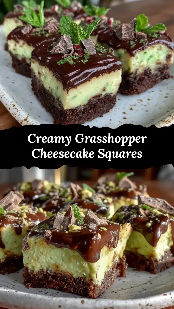 st patricks grasshopper cheesecake squares recipe