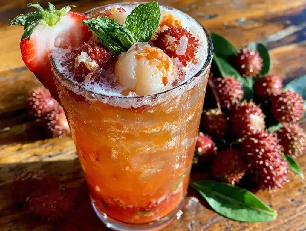 Strawberry Lychee Mocktail - featured image