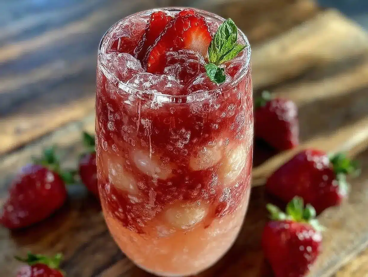 Strawberry Lychee Mocktail preparation steps