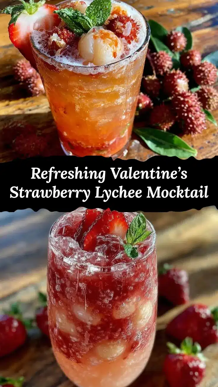 Strawberry Lychee Mocktail recipe