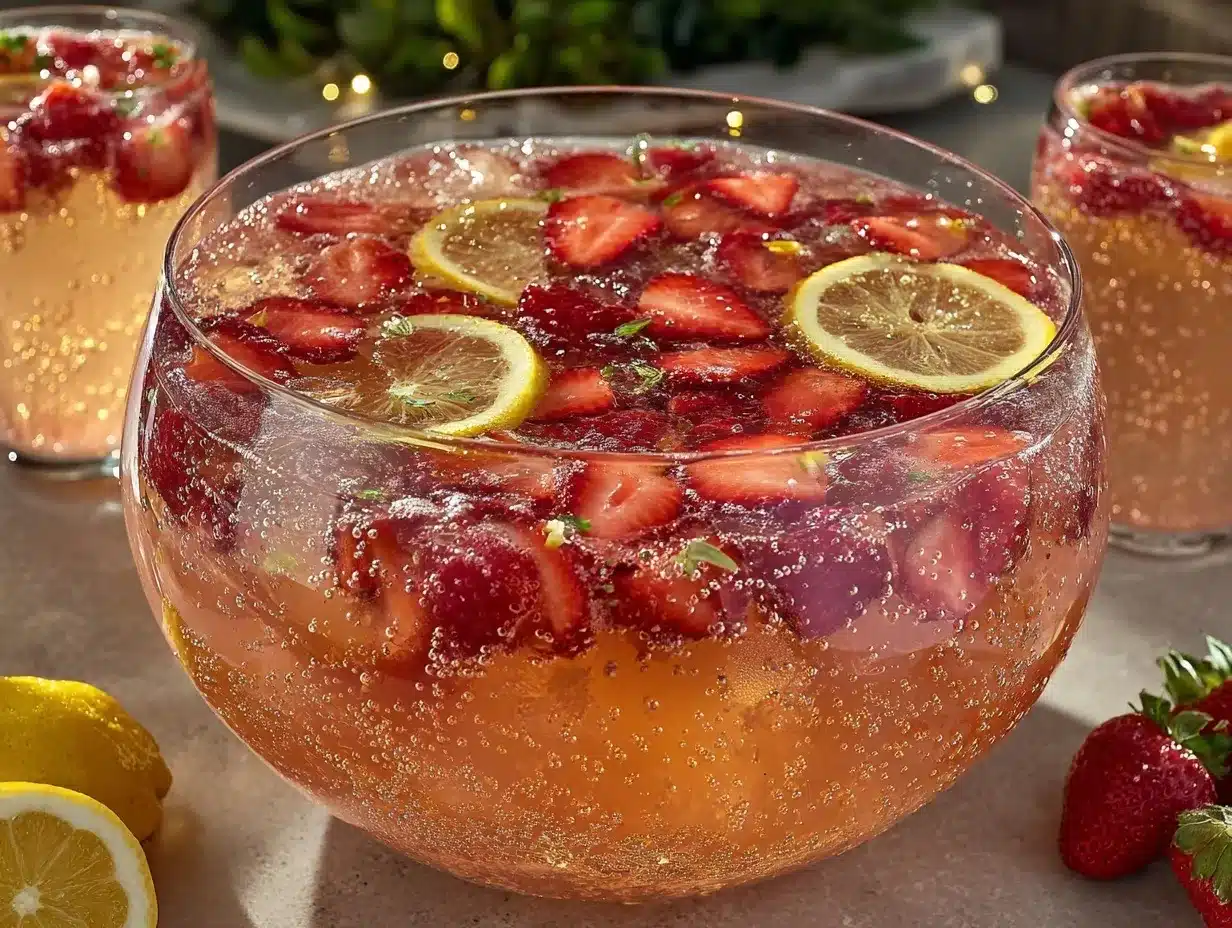 Strawberry Moscato Punch preparation steps