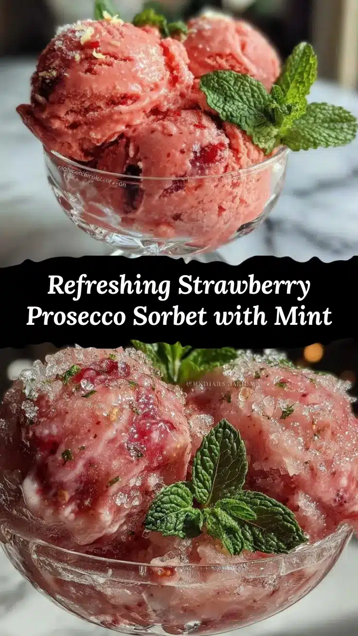 strawberry prosecco sorbet recipe