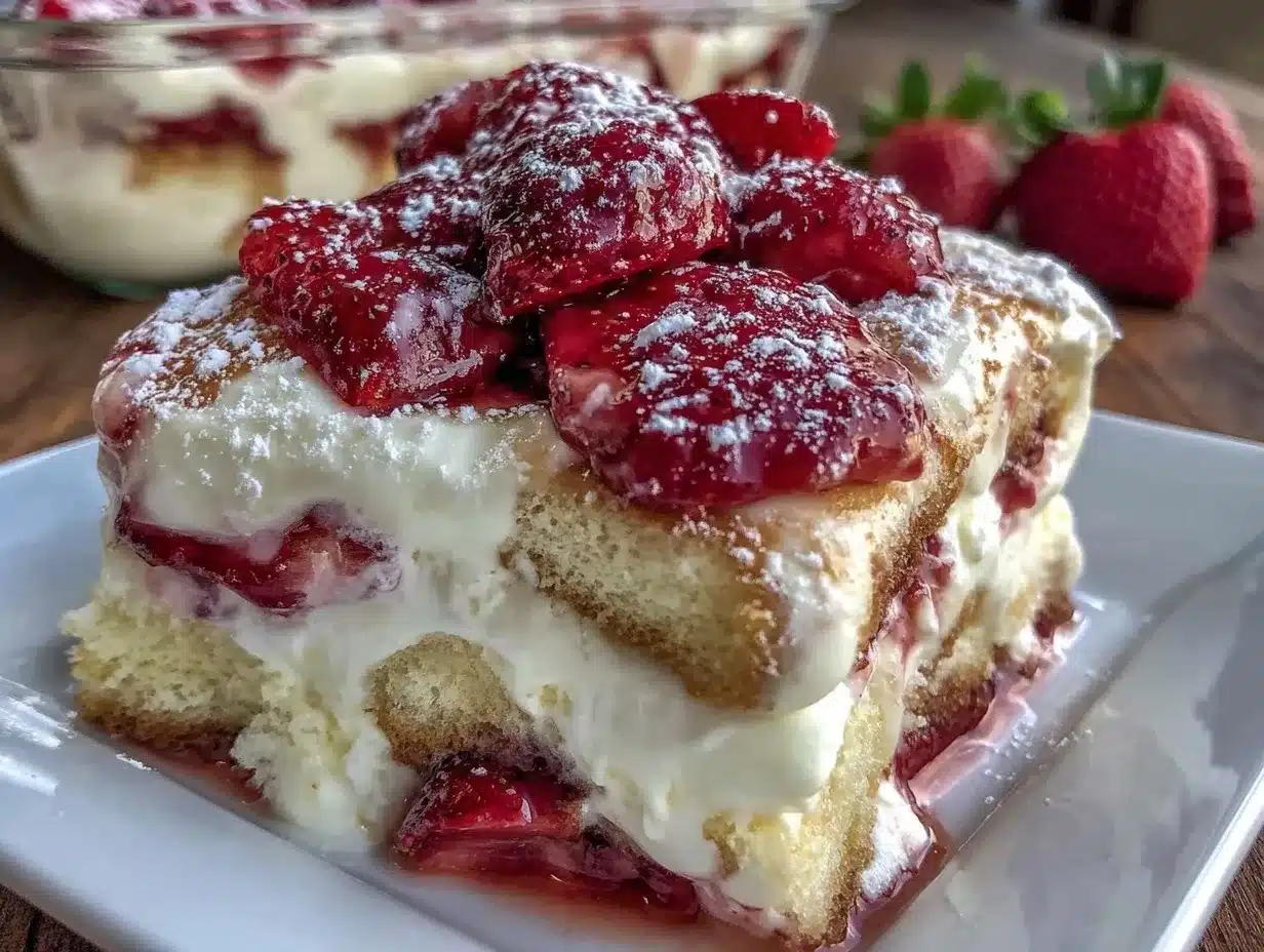 strawberry tiramisu preparation steps