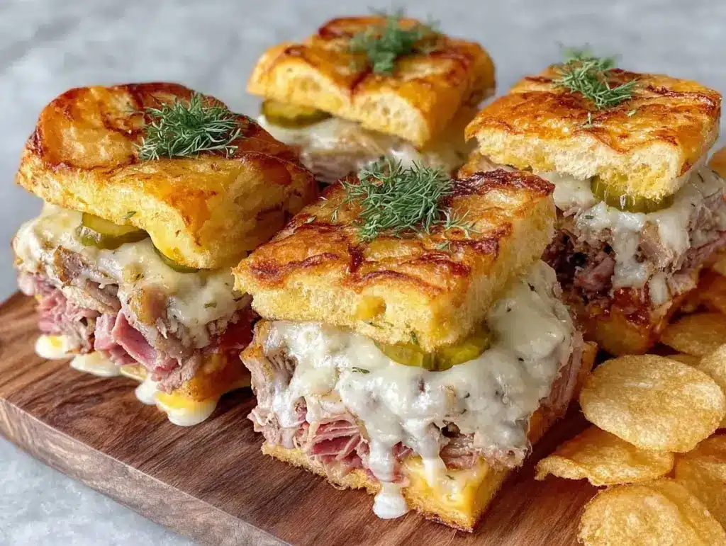 Super Bowl Cuban sandwich sliders - featured image