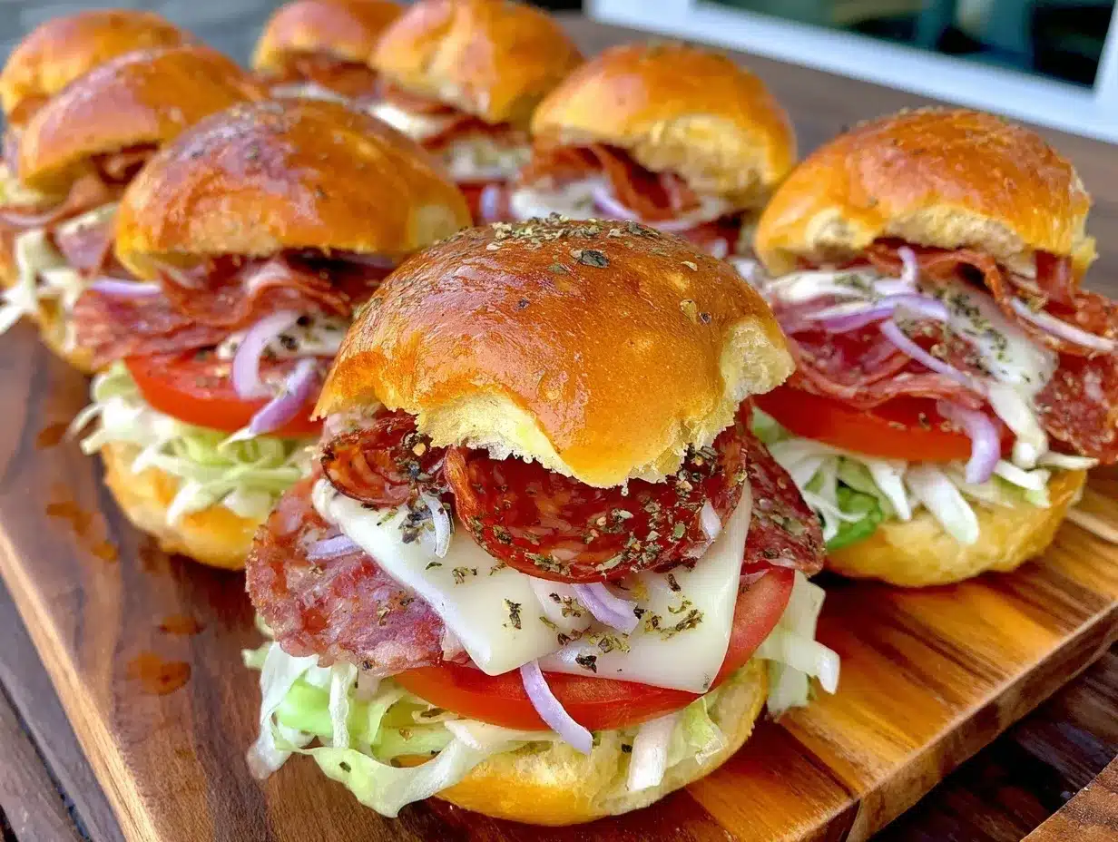 Super Bowl Italian Sub Sliders preparation steps