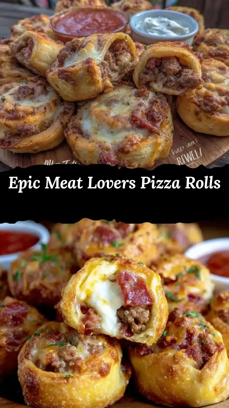 Super Bowl meat lovers pizza rolls recipe
