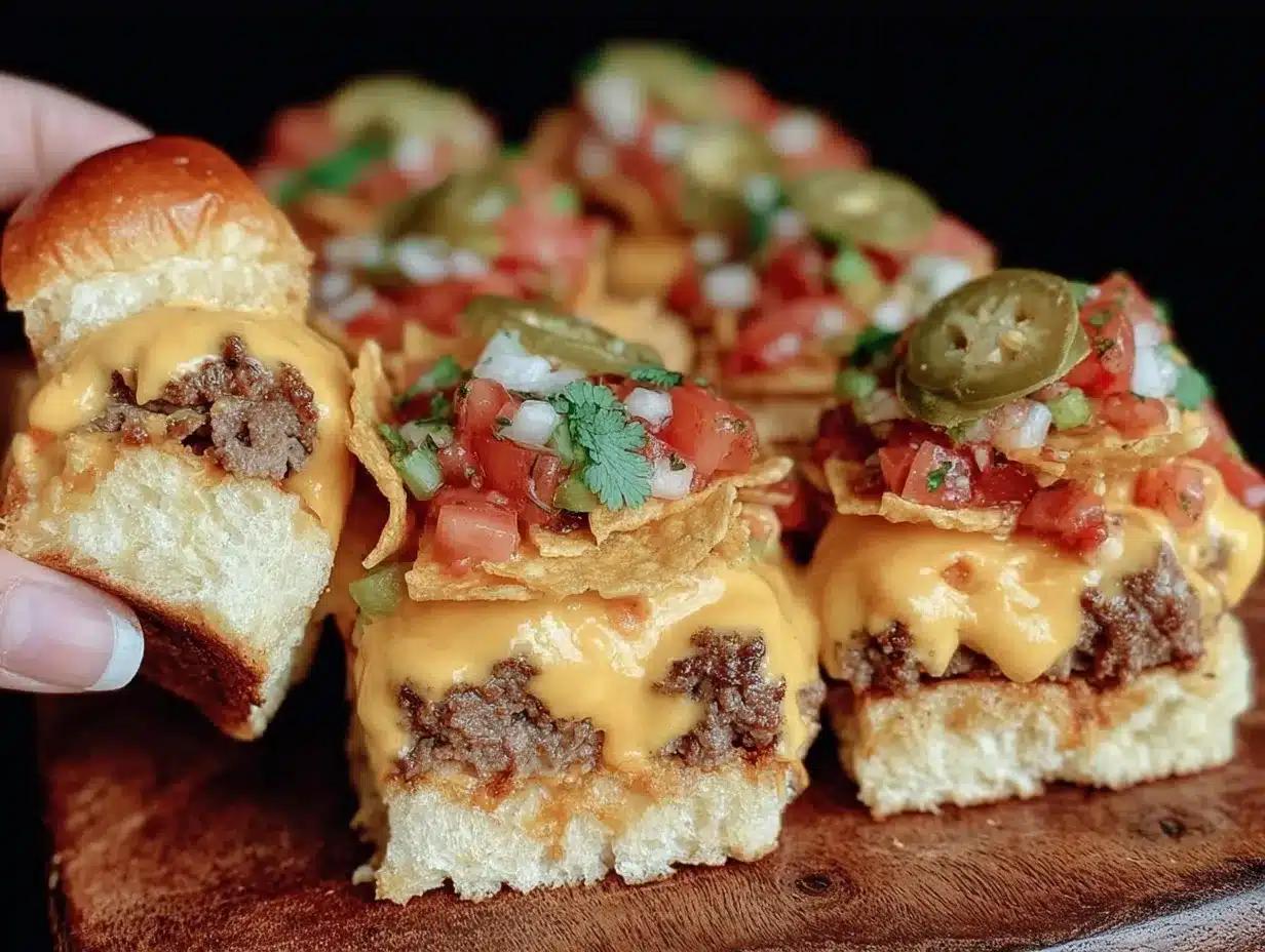 super bowl nacho cheese burger sliders preparation steps