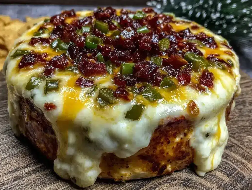 super bowl triple layer queso dip - featured image