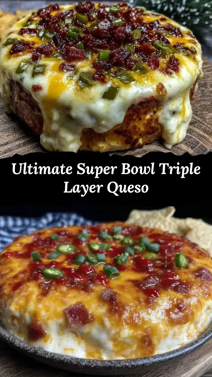 super bowl triple layer queso dip recipe