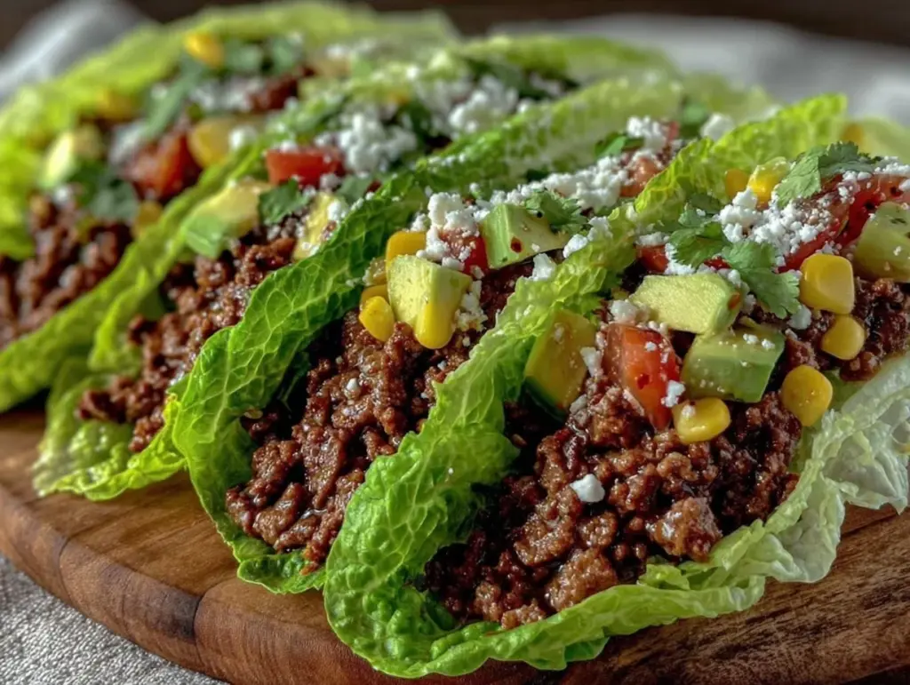 turkey taco lettuce boats - featured image