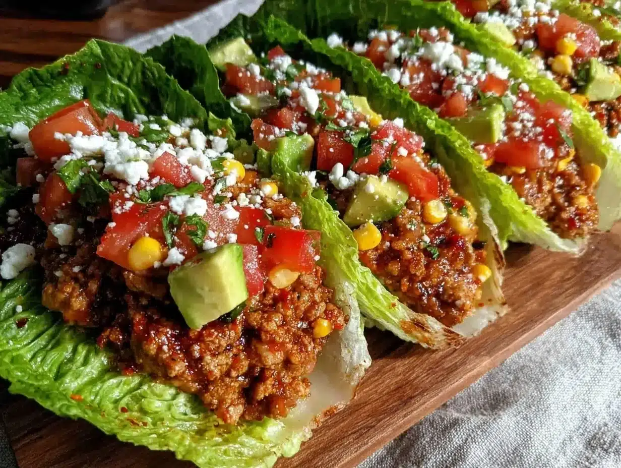 turkey taco lettuce boats preparation steps