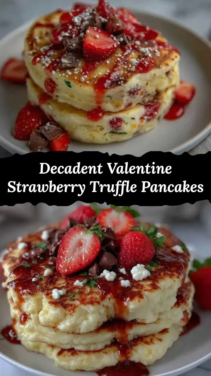 valentine’s strawberry truffle pancakes recipe