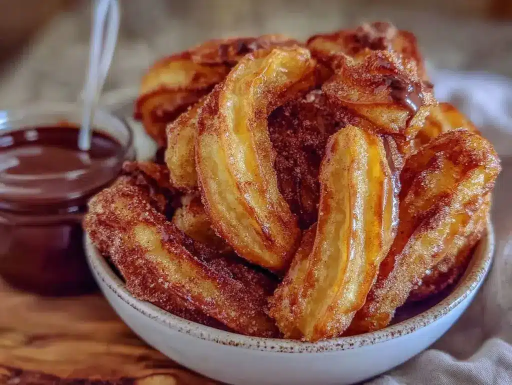air fryer churros recipe - featured image
