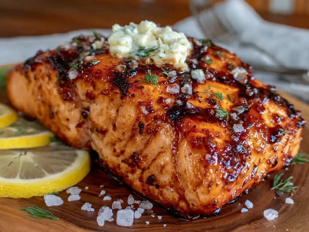 air fryer salmon with lemon butter preparation steps
