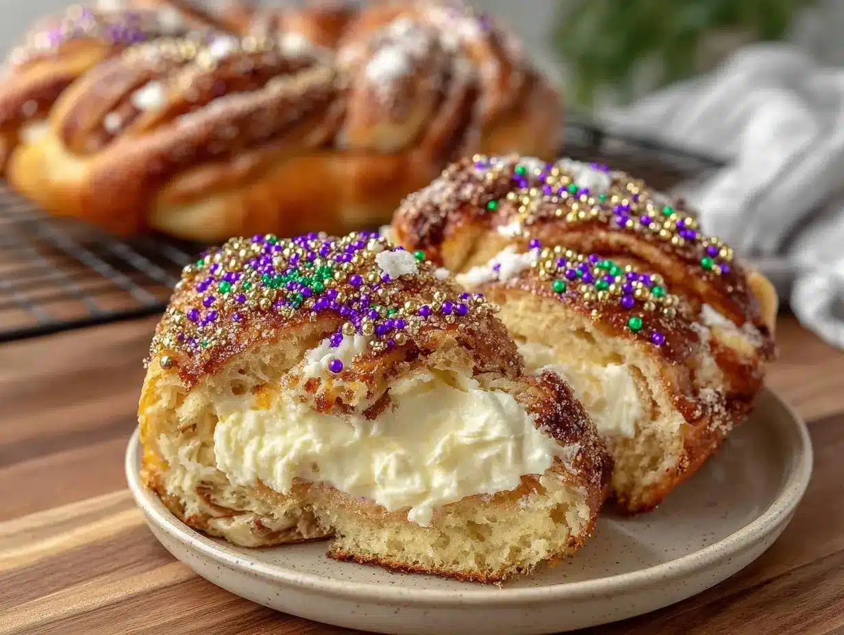 authentic king cake cream cheese filling preparation steps