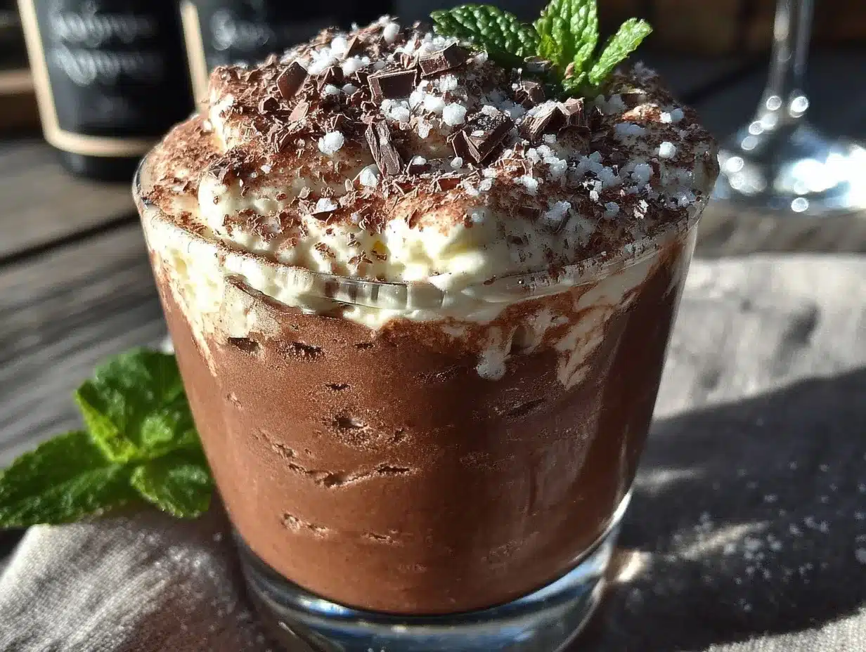 Baileys Irish Cream chocolate mousse preparation steps