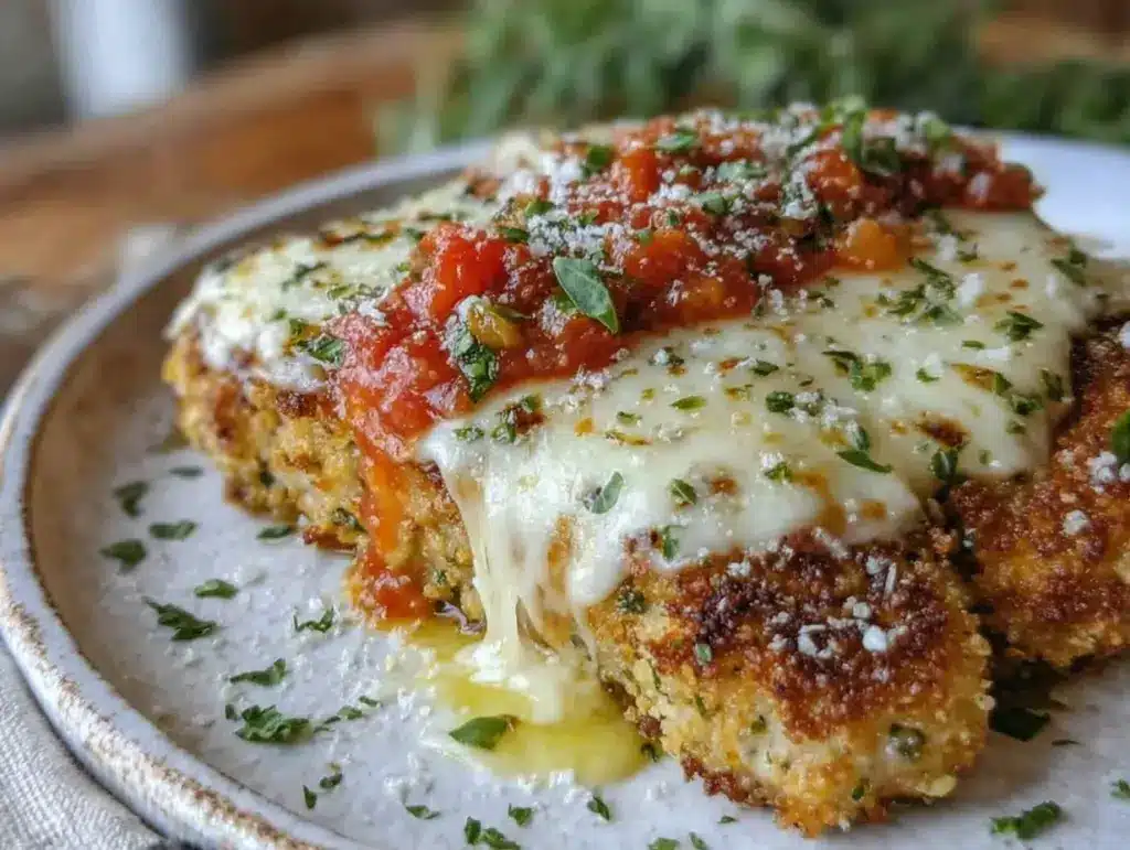 baked chicken parmesan recipe - featured image
