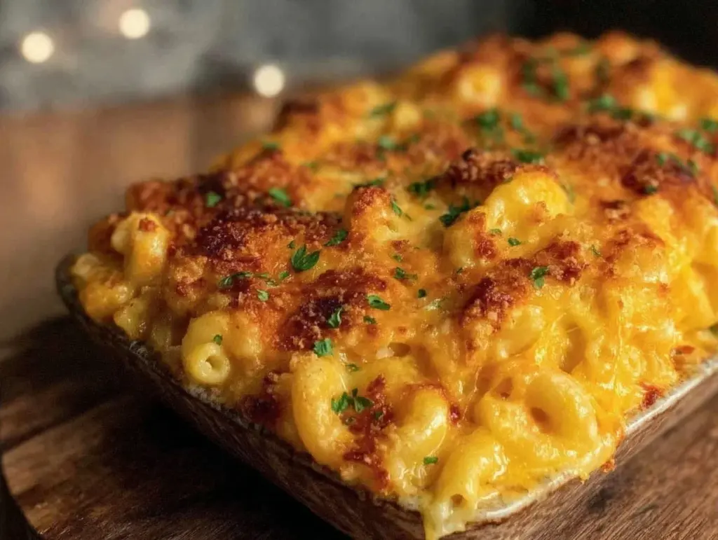 baked southern mac and cheese - featured image