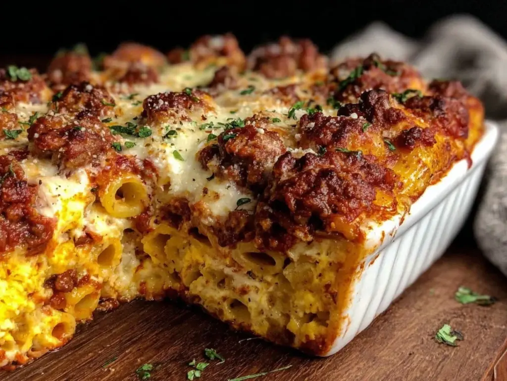 baked ziti half pan recipe - featured image