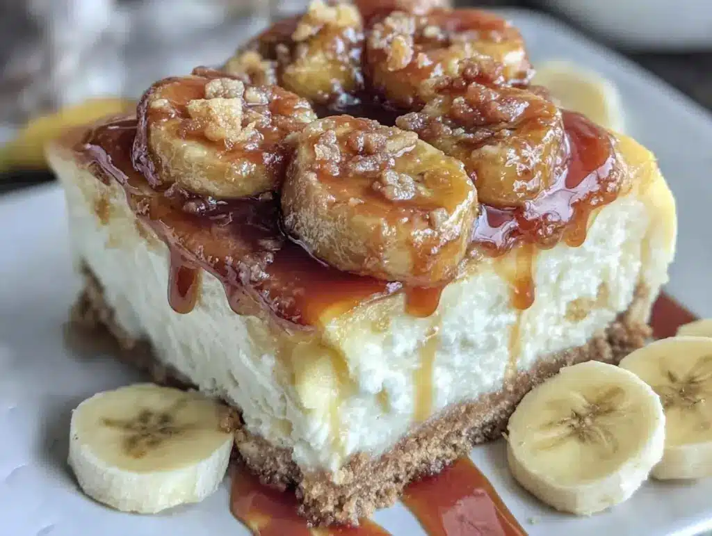 bananas foster cheesecake recipe - featured image