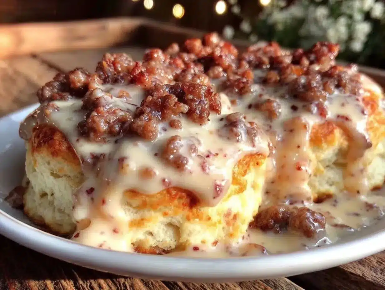 biscuits and sausage gravy recipe preparation steps