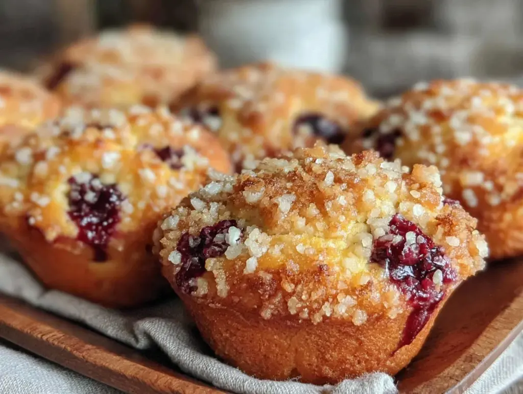 blueberry muffins with streusel topping - featured image