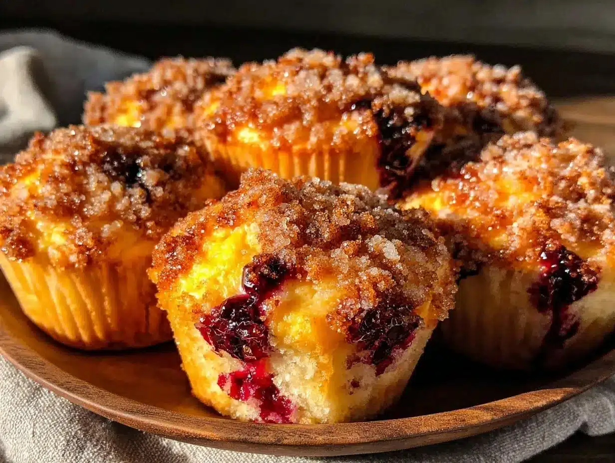 blueberry muffins with streusel topping preparation steps