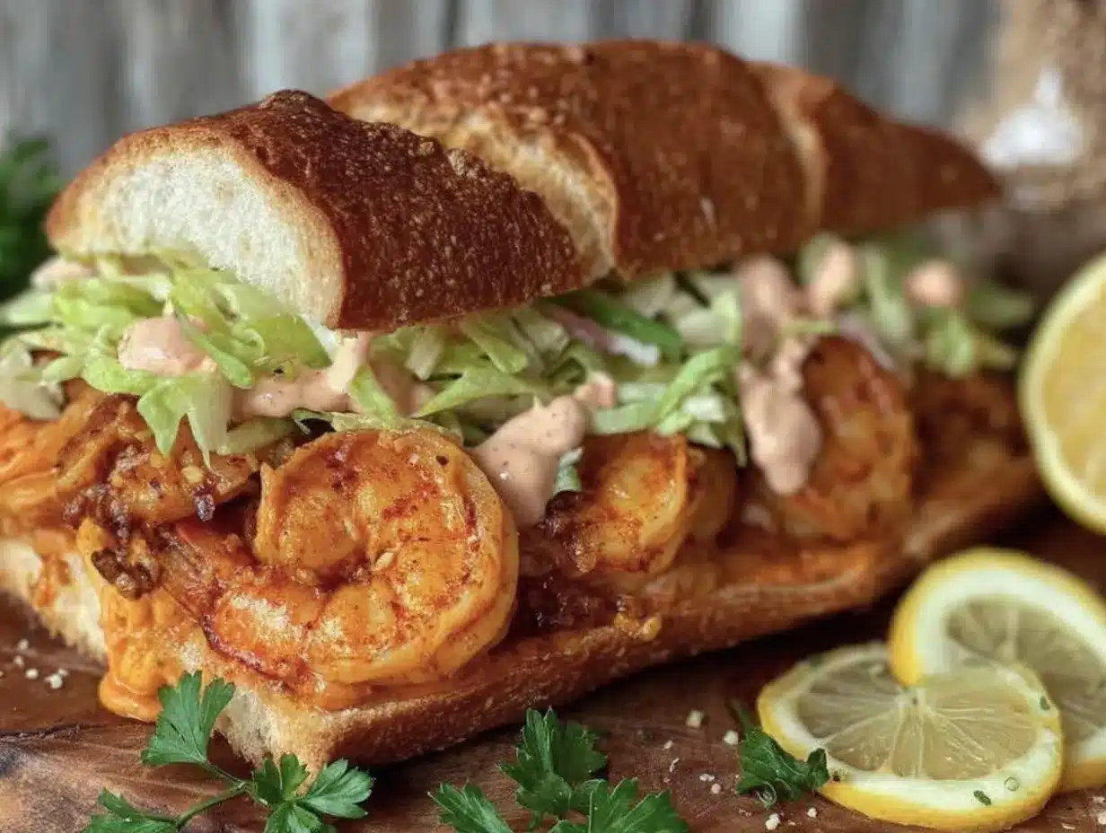 Cajun shrimp po boy recipe preparation steps