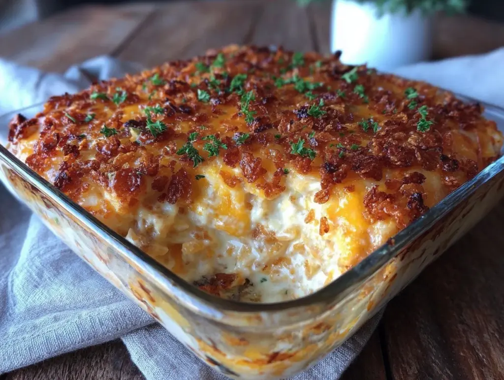 cheesy funeral potatoes - featured image