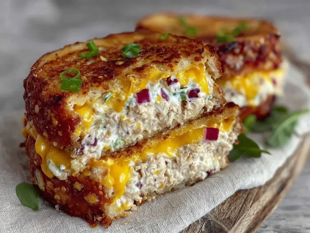 cheesy tuna melt sandwich - featured image
