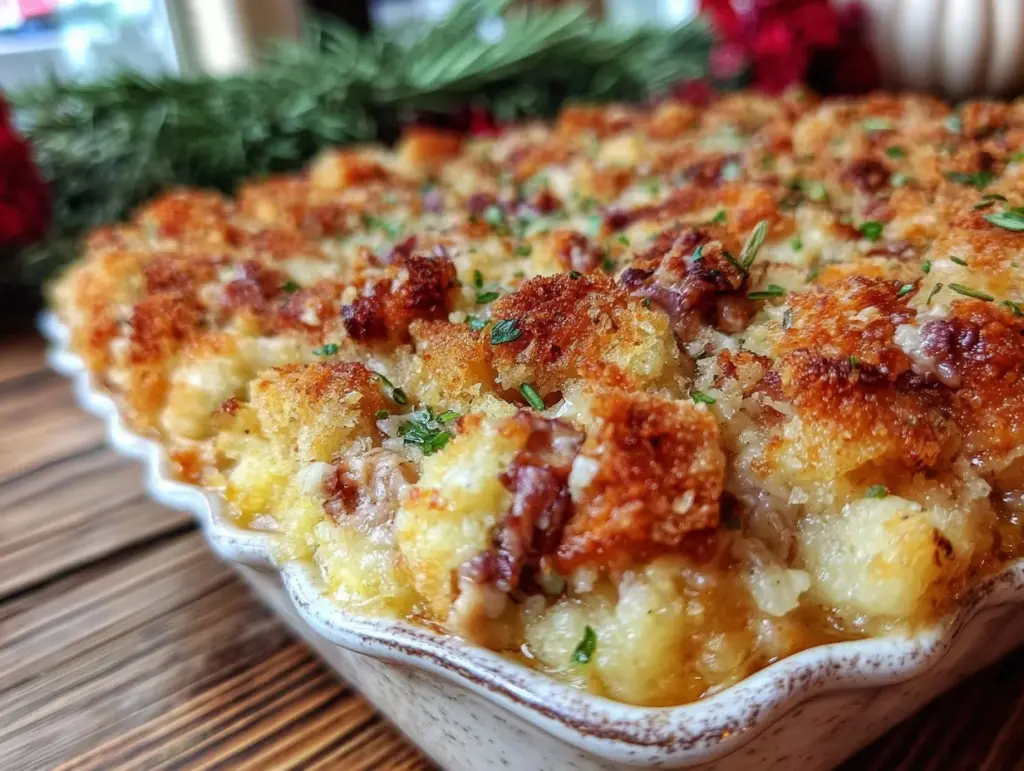 chicken and stuffing casserole - featured image