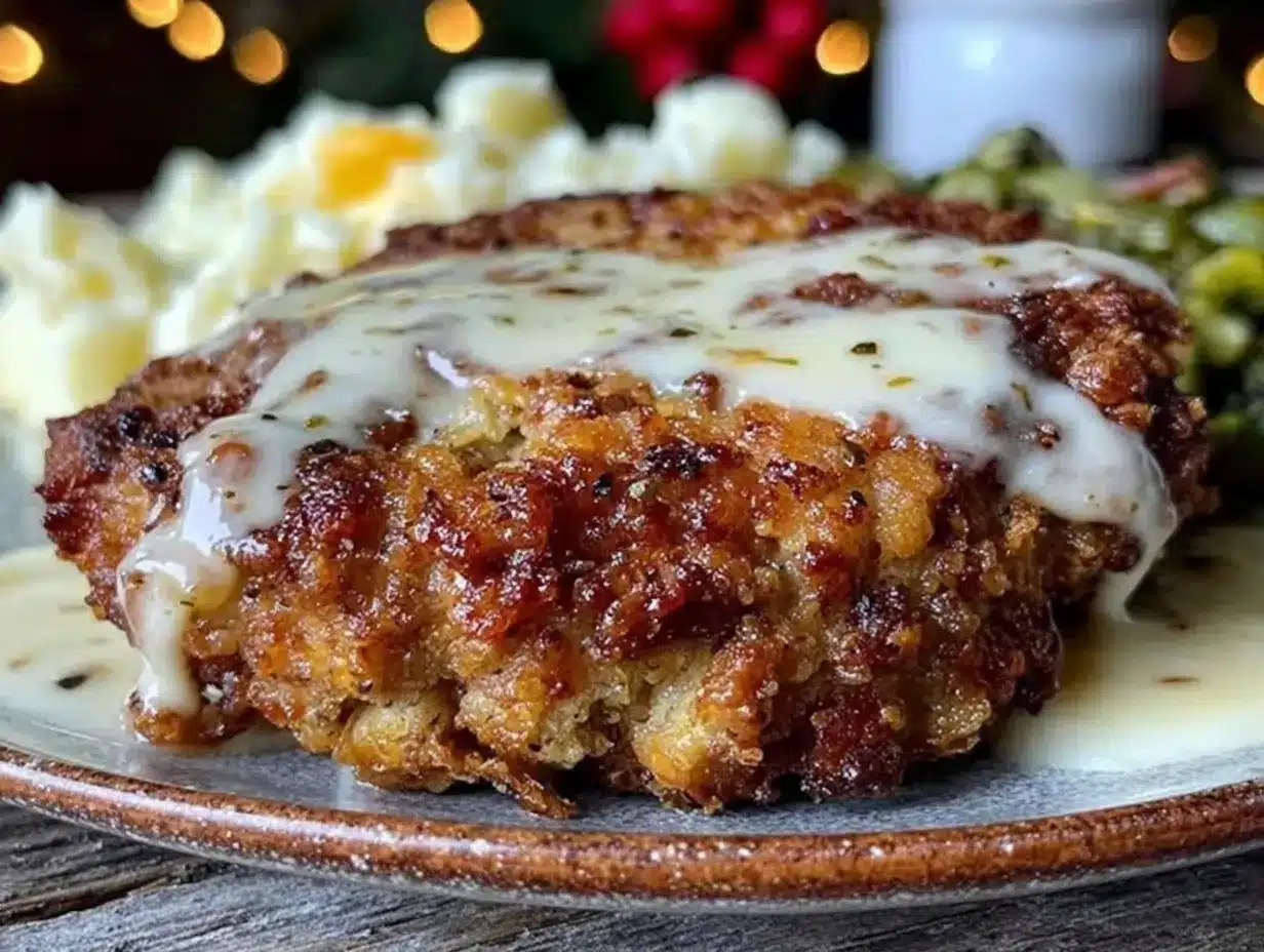 chicken fried steak with creamy gravy preparation steps