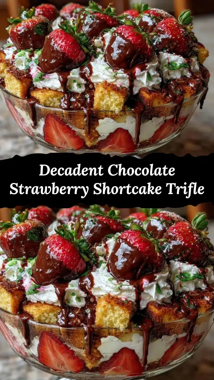 chocolate-covered strawberry shortcake trifle recipe