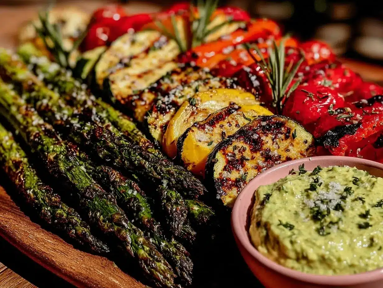 classic grilled spring vegetables platter preparation steps