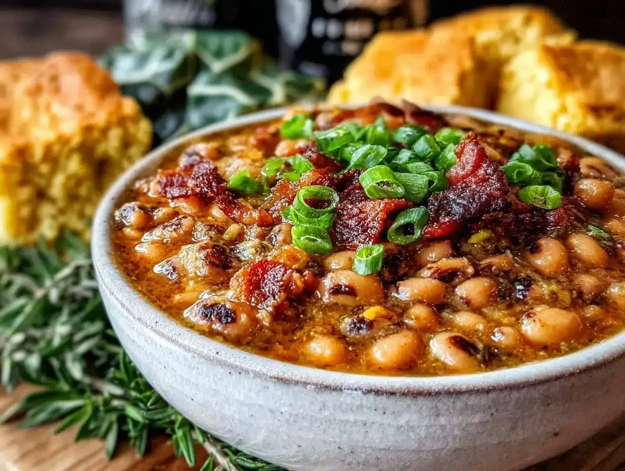 Classic Hoppin John Black-Eyed Peas recipe preparation steps