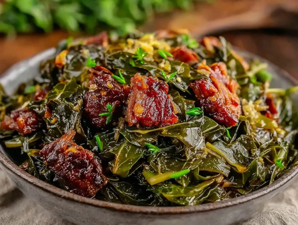 collard greens with ham hock recipe - featured image