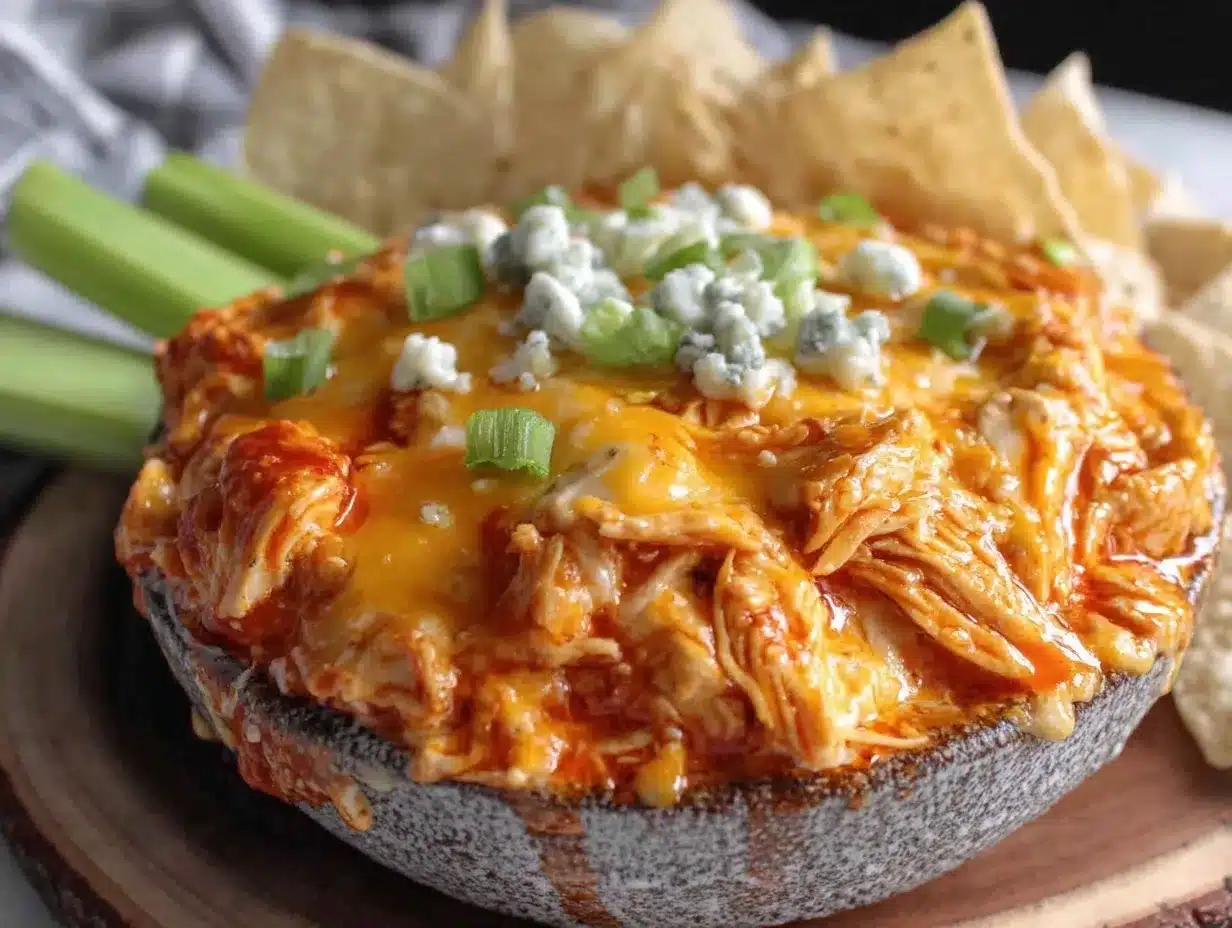 creamy buffalo chicken dip preparation steps