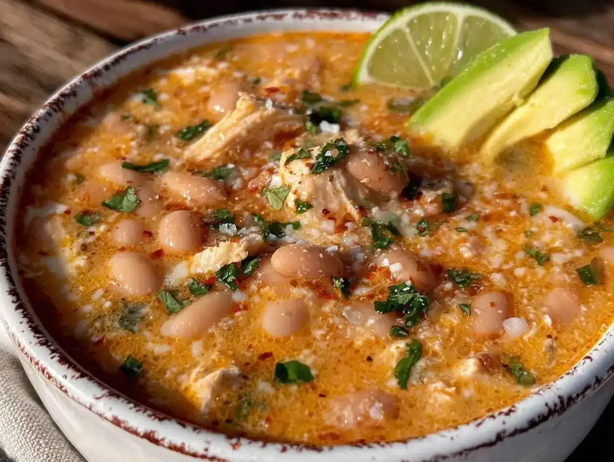 creamy crockpot white chicken chili preparation steps