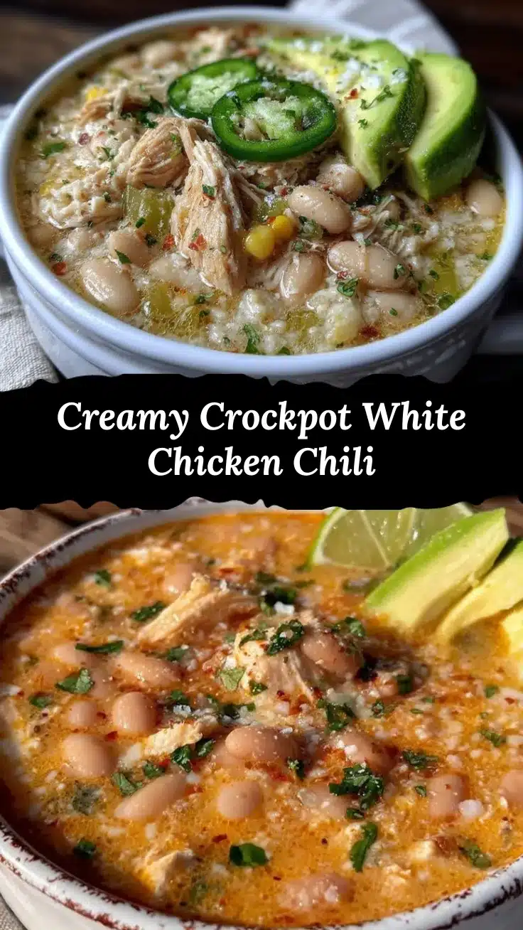 creamy crockpot white chicken chili recipe