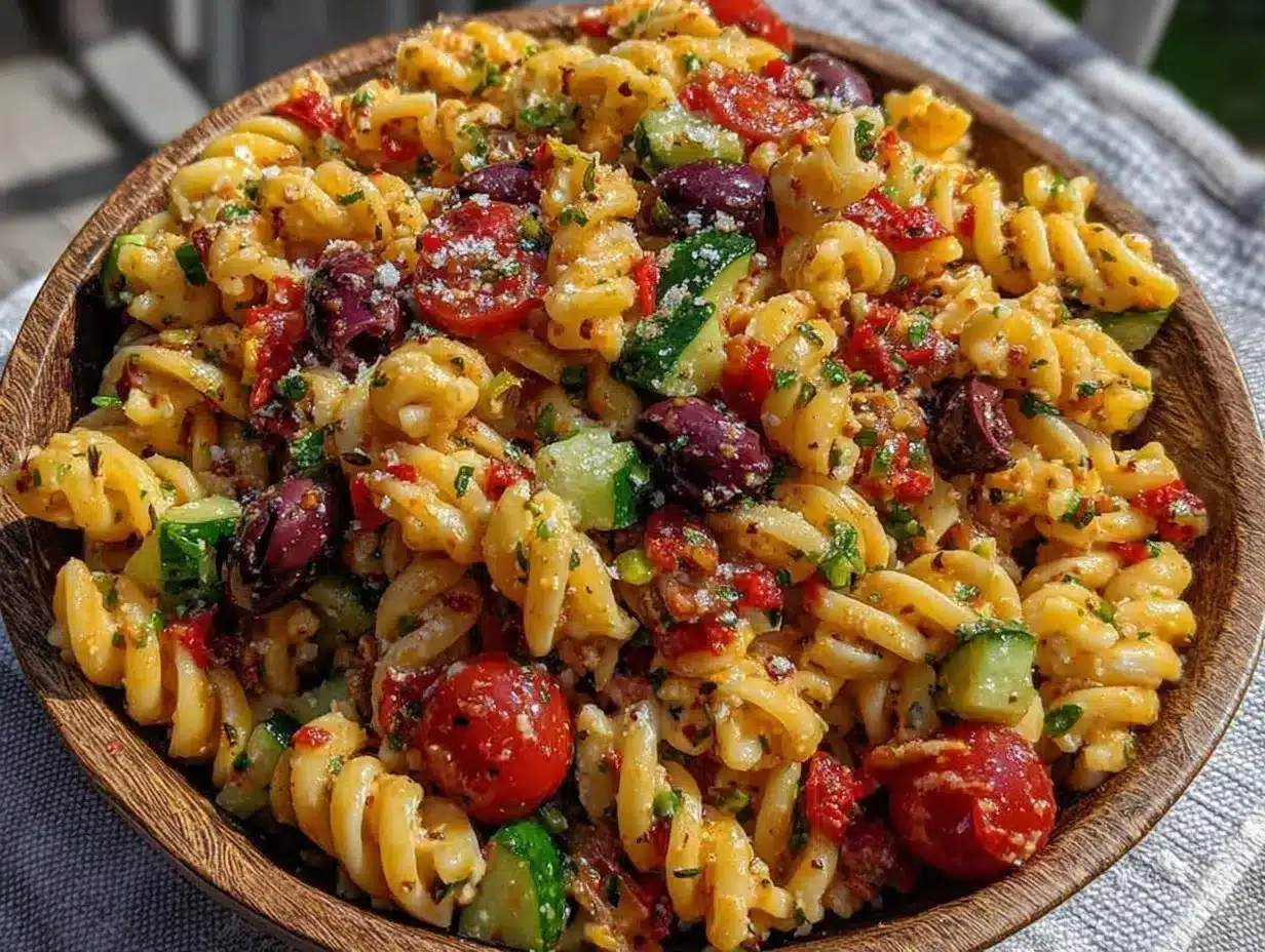creamy pasta salad preparation steps