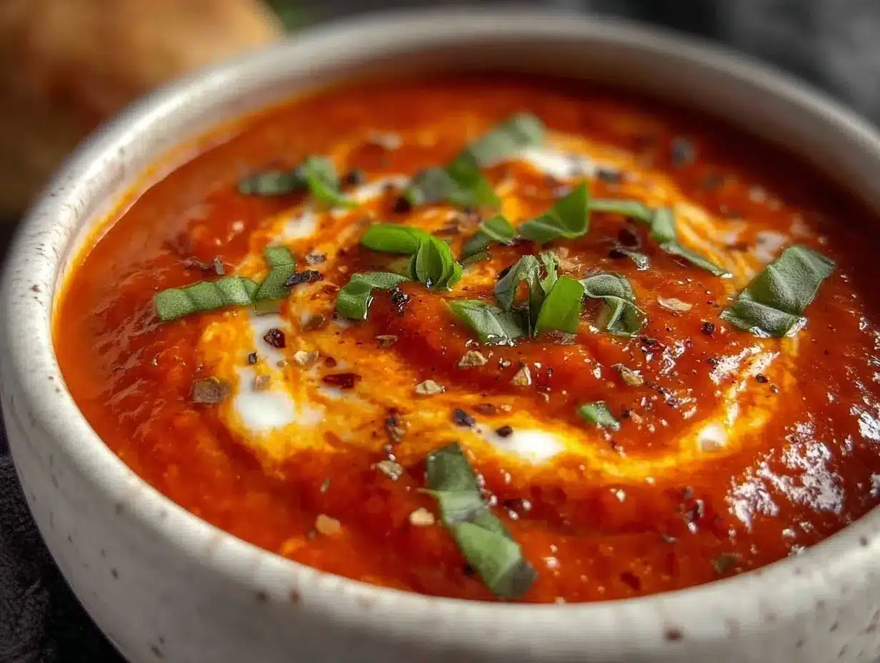 creamy tomato basil soup recipe preparation steps