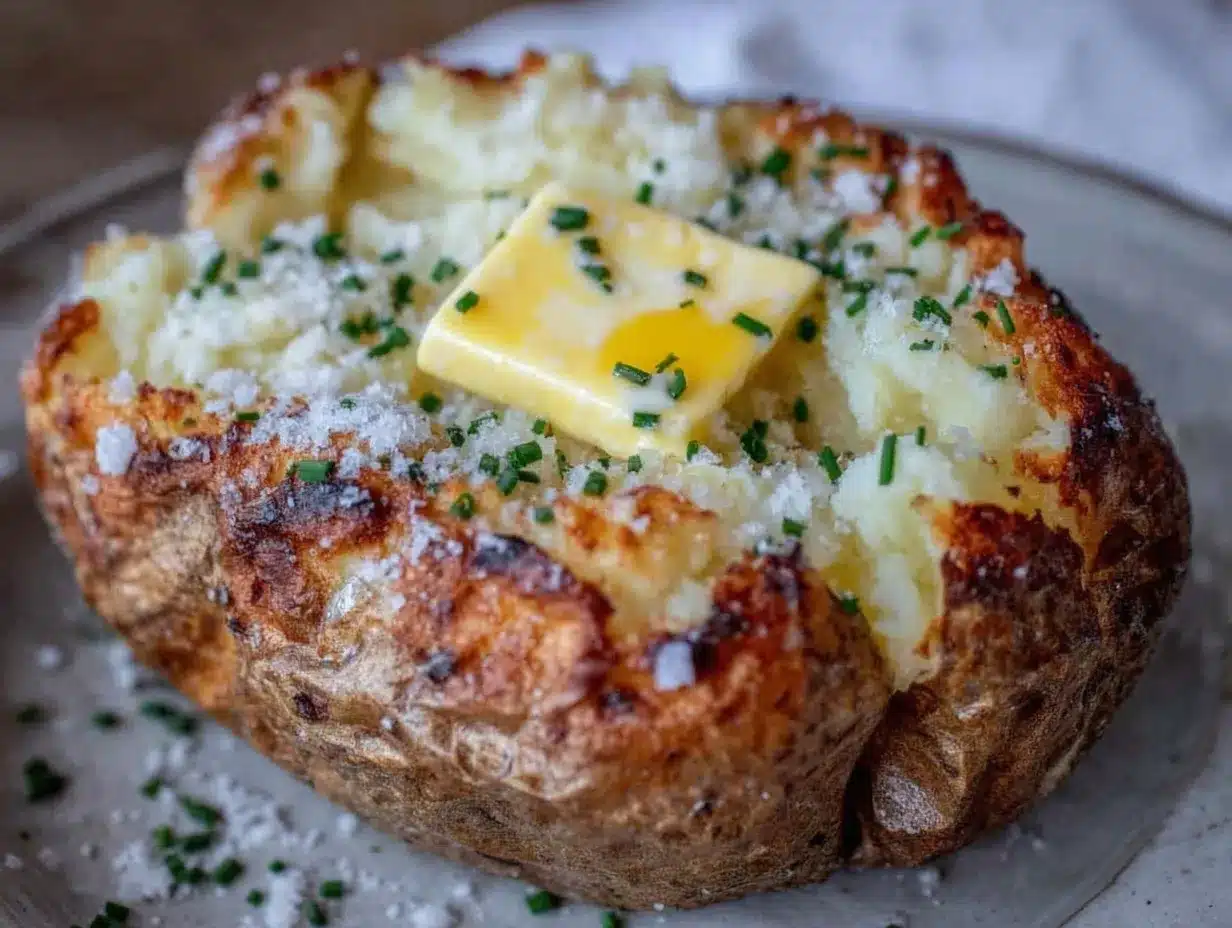 crispy air fryer baked potato preparation steps