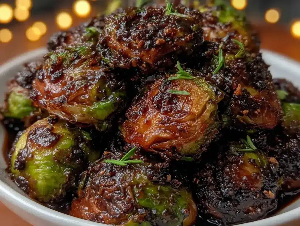 crispy air fryer brussels sprouts - featured image