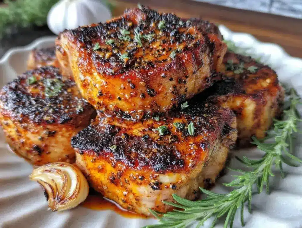 crispy air fryer pork chops - featured image