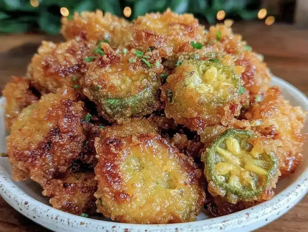 crispy southern fried okra recipe - featured image