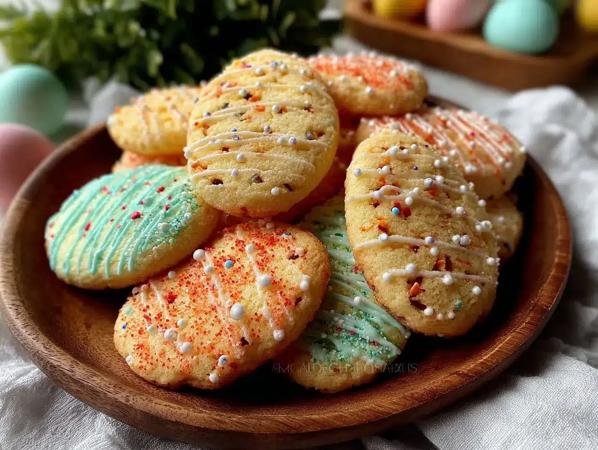 Easter egg sugar cookies preparation steps