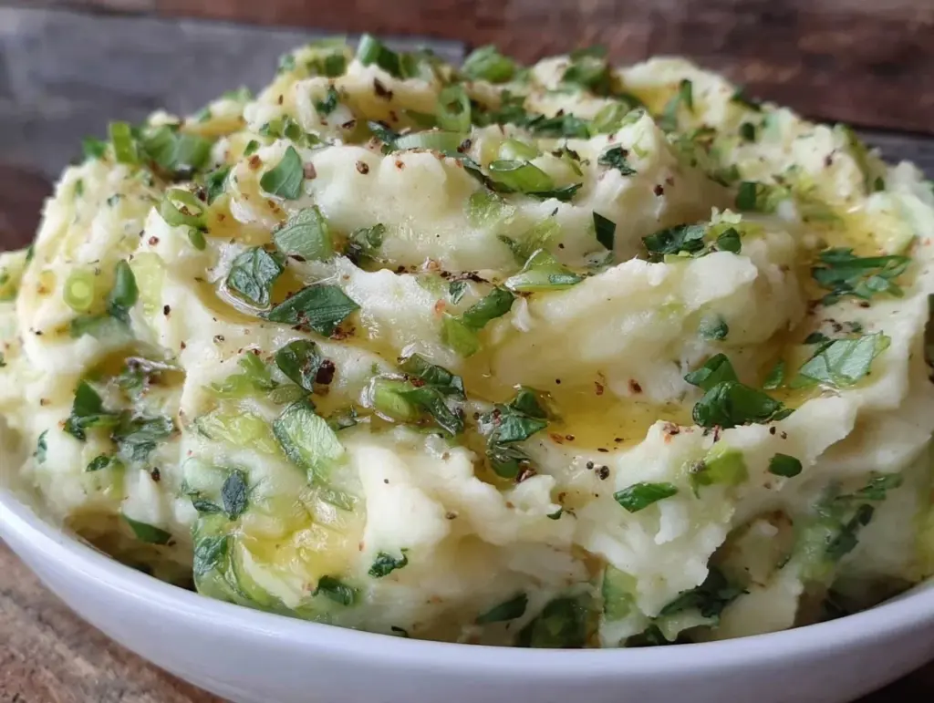 easy colcannon potatoes recipe - featured image