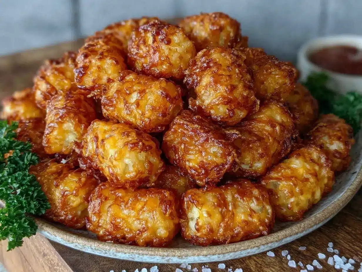 extra crispy air fryer tater tots preparation steps