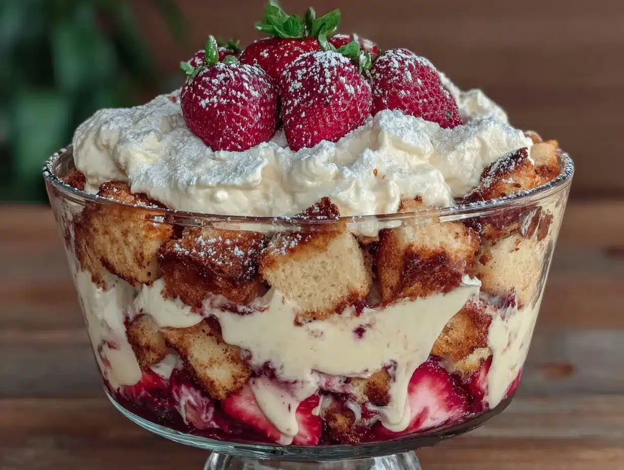 extra crispy strawberry shortcake trifle preparation steps